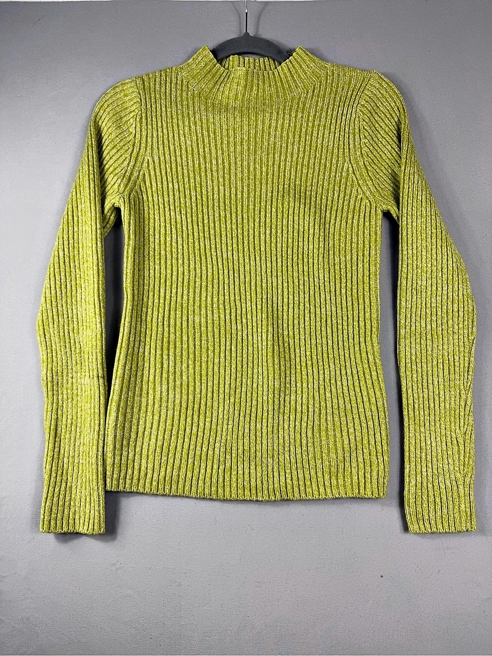 Uniqlo Ribbed Mock Neck long sleeve Sweater Green, women's Medium